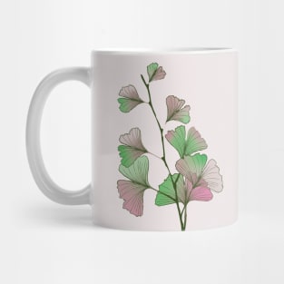 Ginkgo leaves - Pink and Green Mug